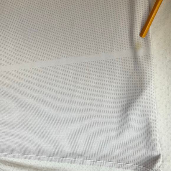 Adidas Puremotion Coolmax Men Polo Shirt Size M White Short Sleeve Golf Shirt - Picture 8 of 9